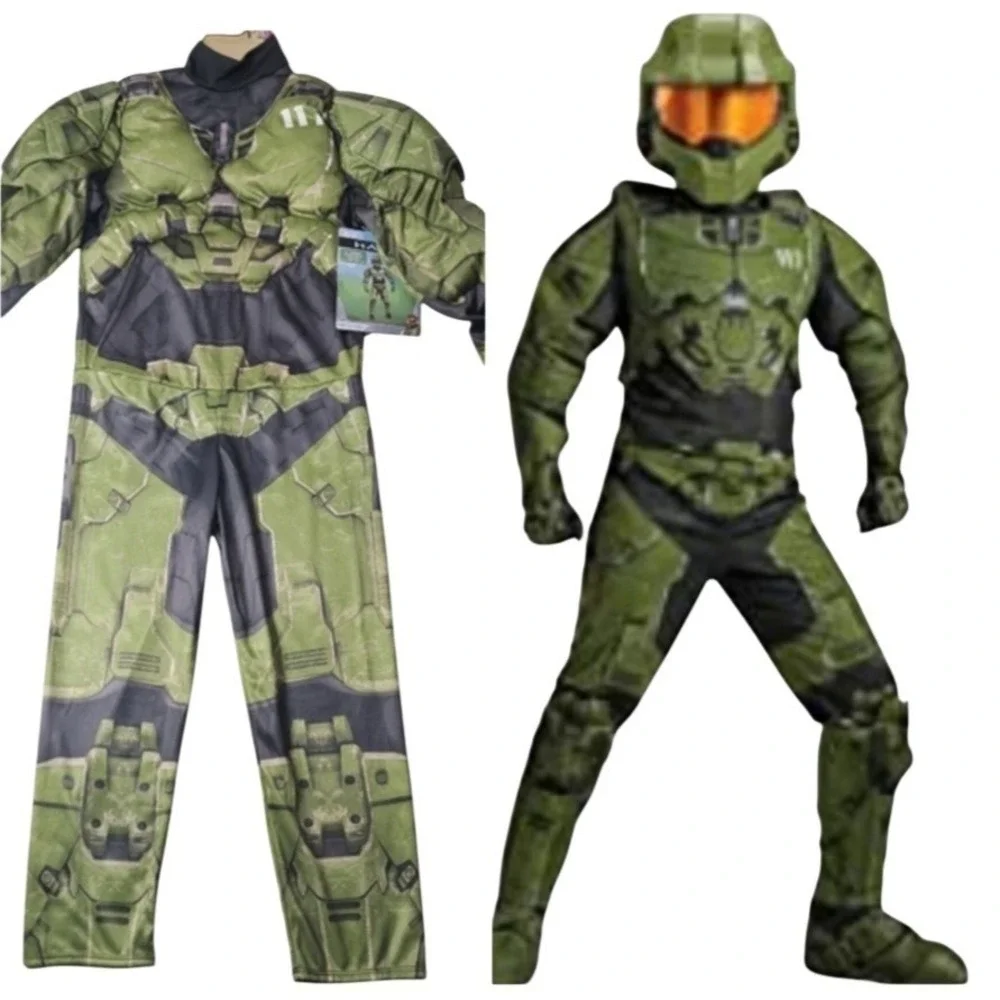 HALO DISGUISE MASTER CHEIF DELUXE CHILD SMALL 4-6 KIDS PARTY COSTUME